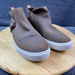 Dr. Scholl's Women's Wanderay Brown Ankle Booties Side Zip Women's Size 8.5 M